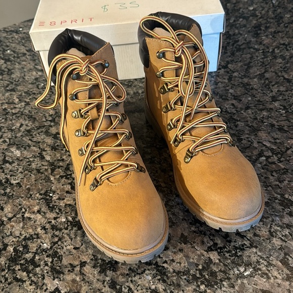 ESPRIT Gladys wheat lace boot NIB 11 - Picture 2 of 10